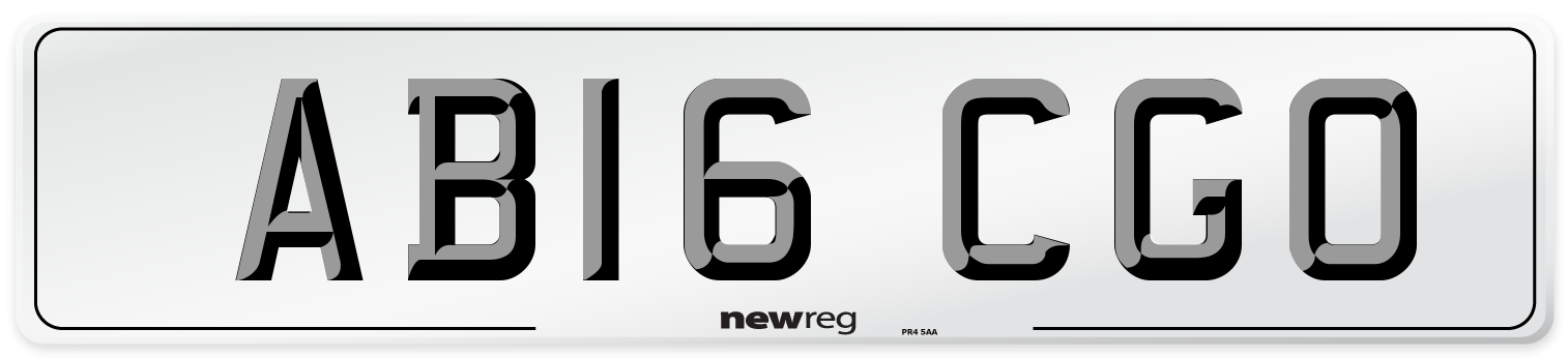 AB16 CGO Number Plate from New Reg